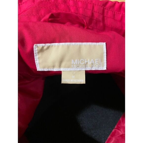 Michael Kors Women's Red Double-Breasted Trench Coat Size M Mid-Length - Picture 5 of 5